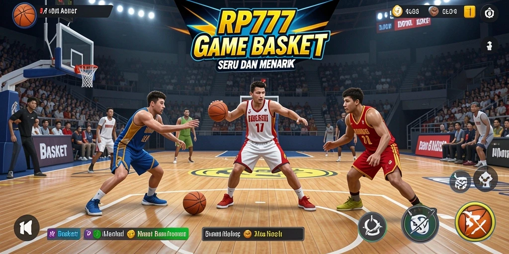 Tampilan antarmuka utama RP777 dengan aksi Basket yang dinamis.