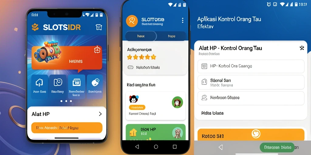 Tampilan antarmuka aplikasi SLOTSIDR untuk kontrol orang tua.