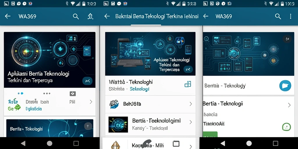 Tampilan antarmuka aplikasi WA369 yang modern dan informatif.